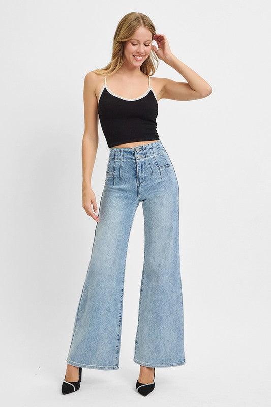 RISEN HIGH RISE FRONT & BACK DART WAIST JEANS