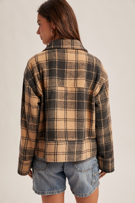 Plaid Button Down Jacket
