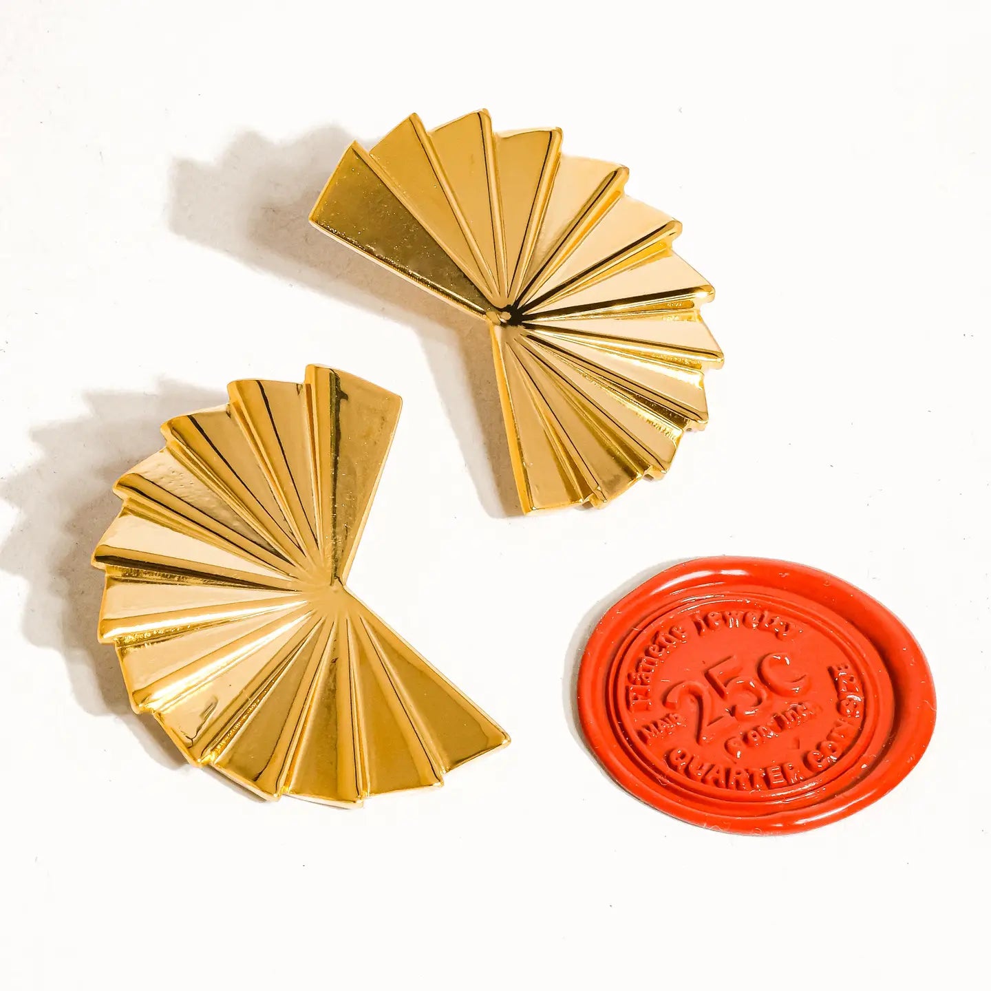 Soline Folded Fan Earring