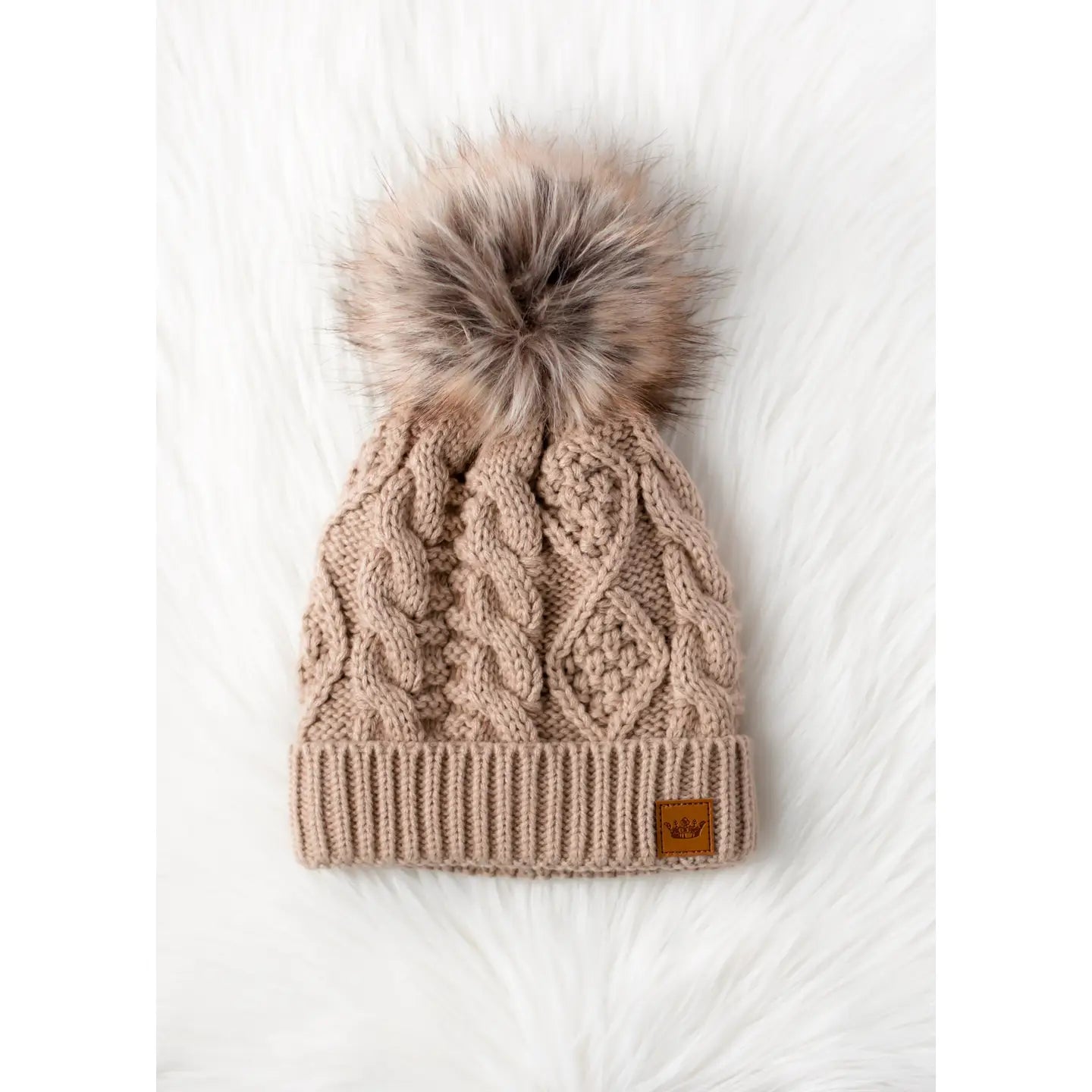 Taupe Cable Knit Set