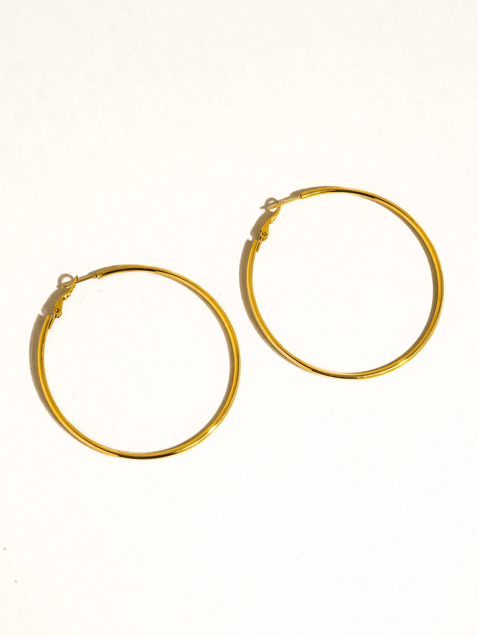 Eska Gold Thin Hoop Earring