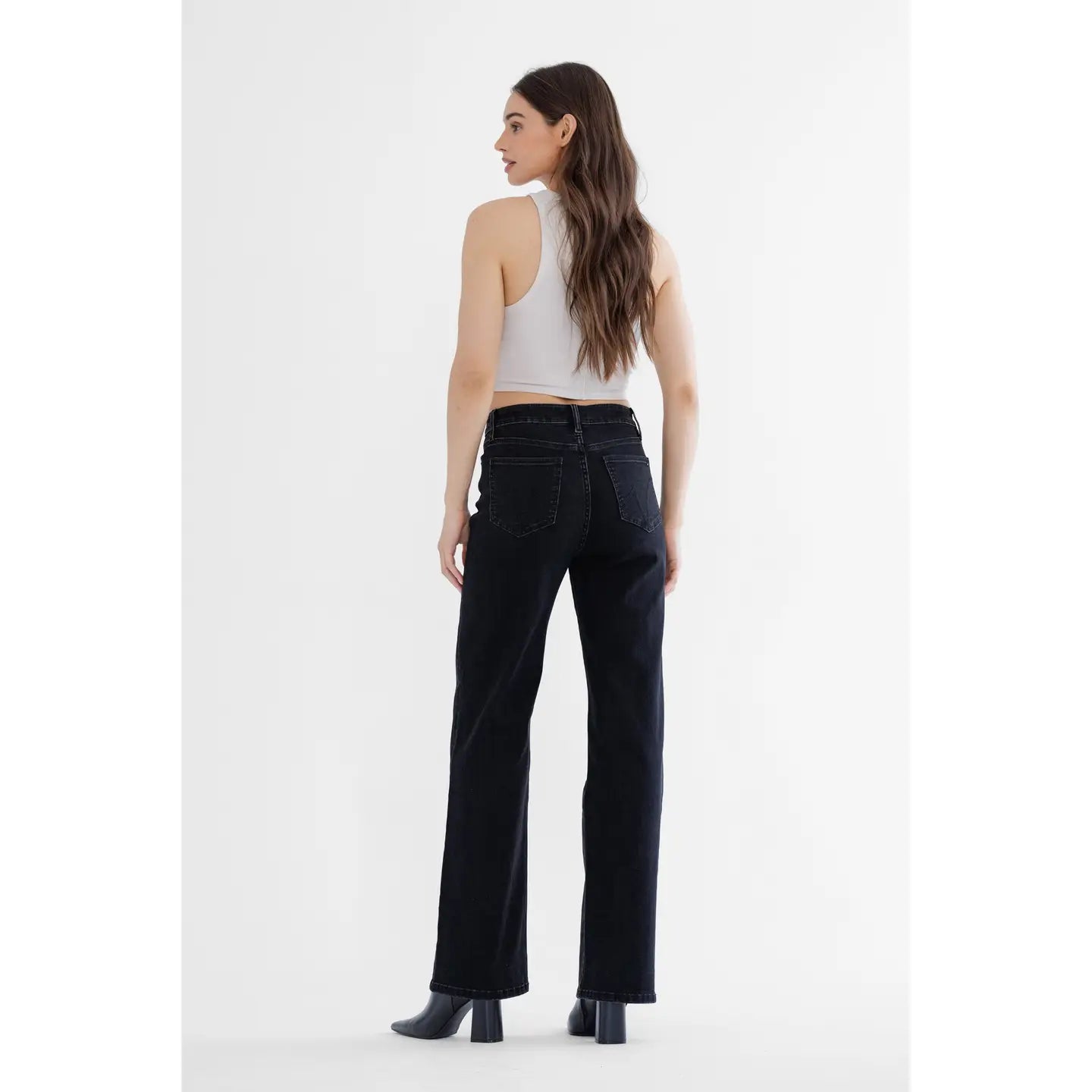 Mica Wide Leg Jean - Black