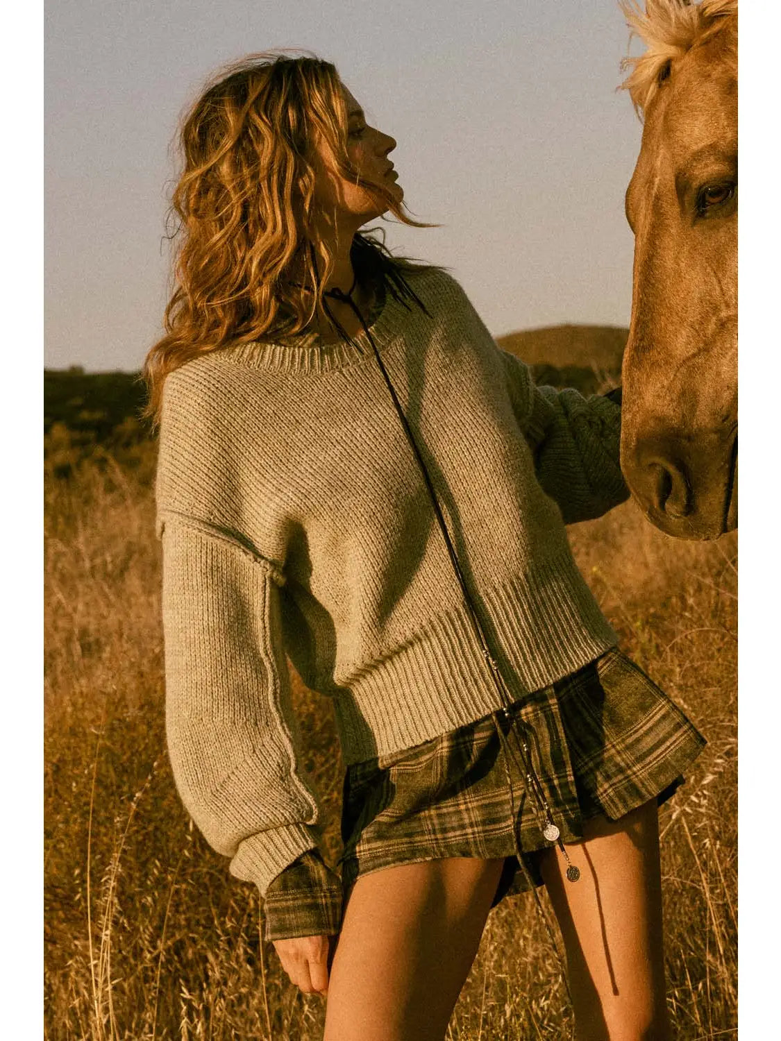 Aqua Solid Knit Drop-Shoulder Sweater