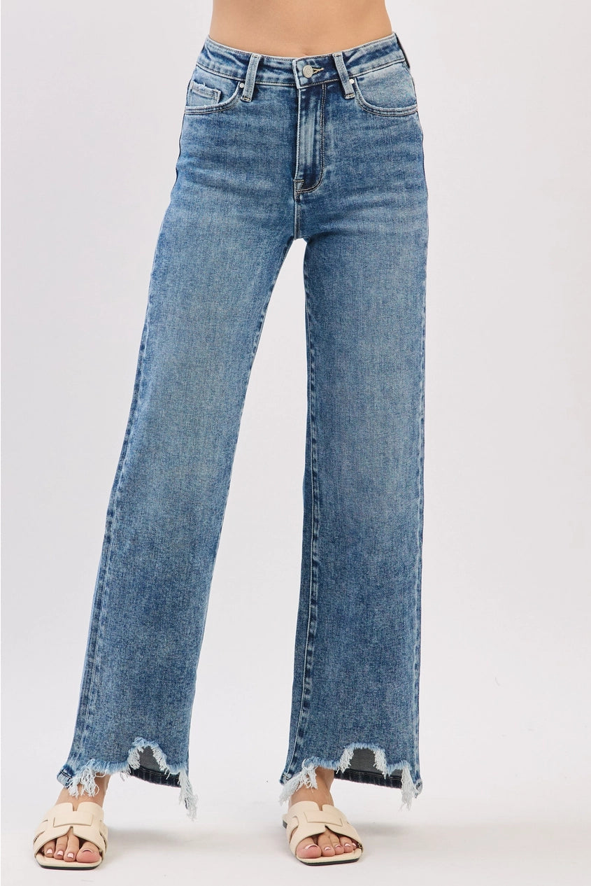 Petra High Rise Slim Wide Leg Jeans