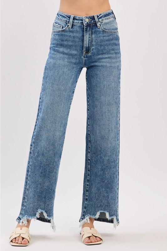 Petra High Rise Slim Wide Leg Jeans