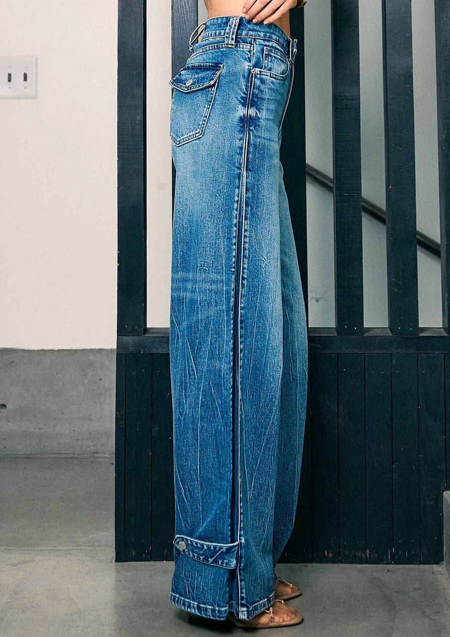 Palazzo Wide Leg Jeans