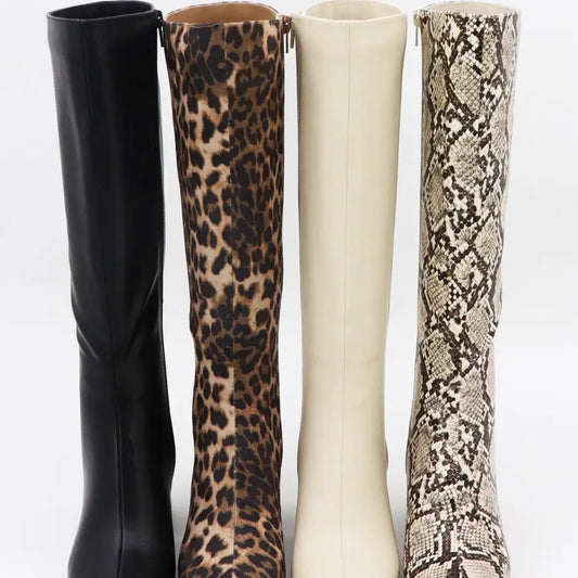 MODE Pointed-Toe Tall Black Boots