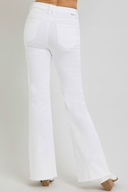 Risen White High Rise Flare