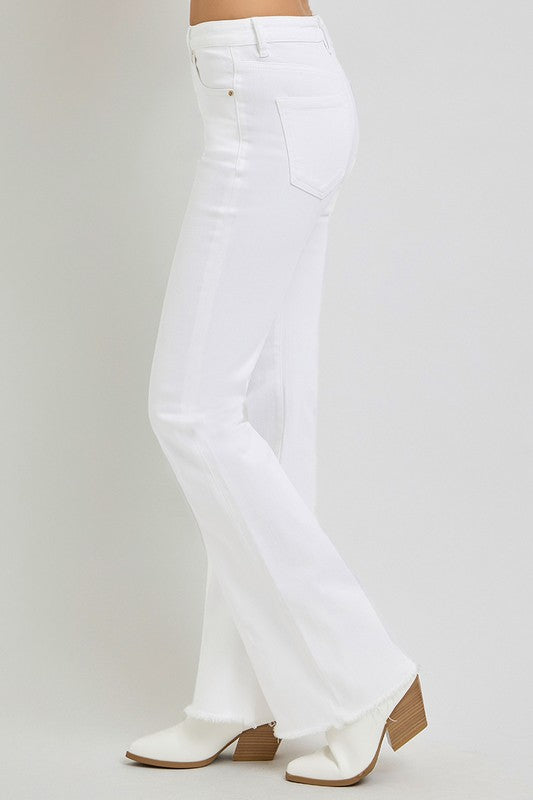 Risen White High Rise Flare