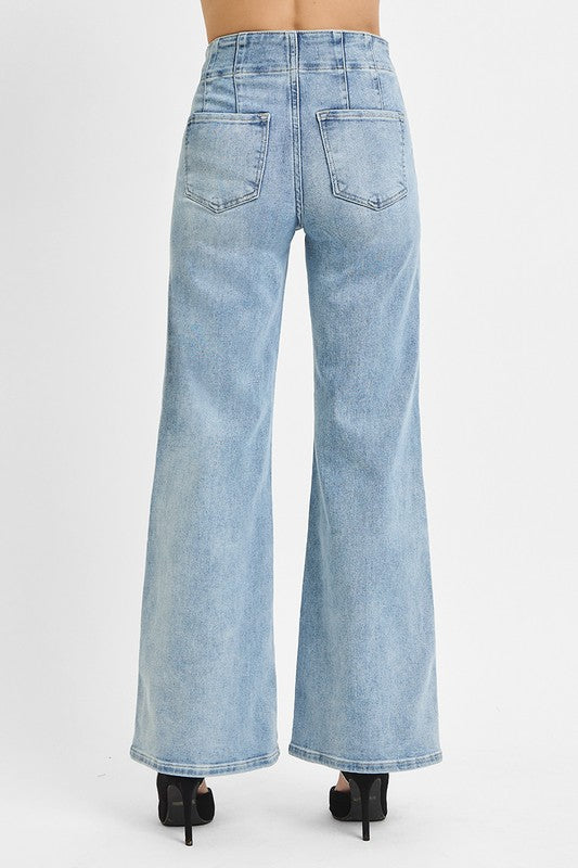 RISEN HIGH RISE FRONT & BACK DART WAIST JEANS