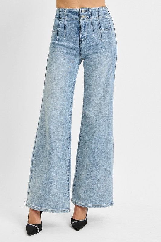RISEN HIGH RISE FRONT & BACK DART WAIST JEANS