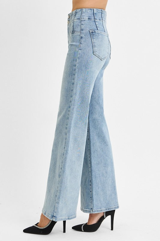 RISEN HIGH RISE FRONT & BACK DART WAIST JEANS