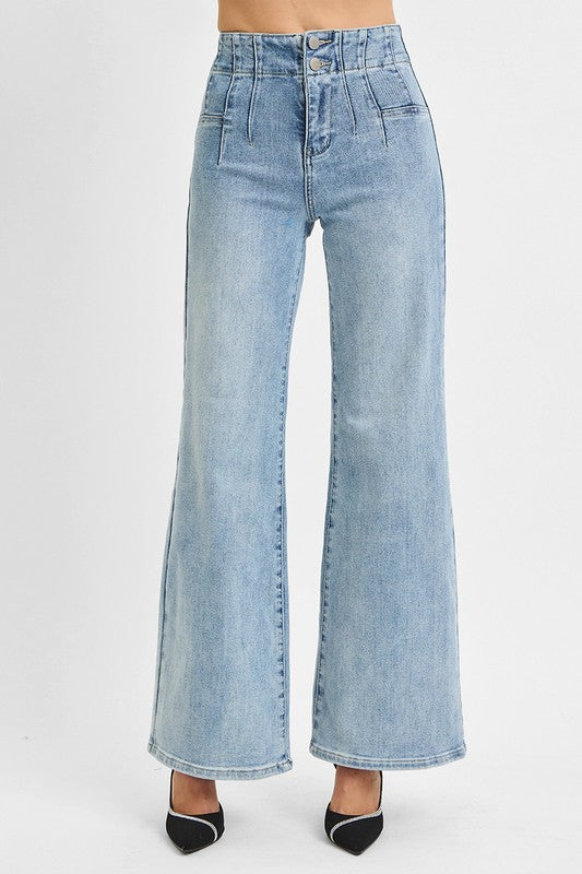 RISEN HIGH RISE FRONT & BACK DART WAIST JEANS