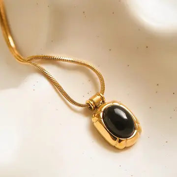 Dax Black Stone Necklace
