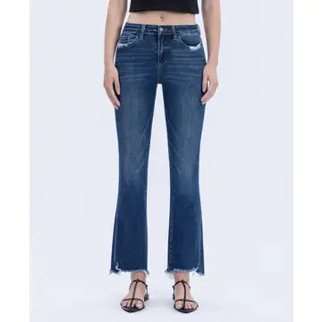Vervet Frayed Kick Flare Jeans