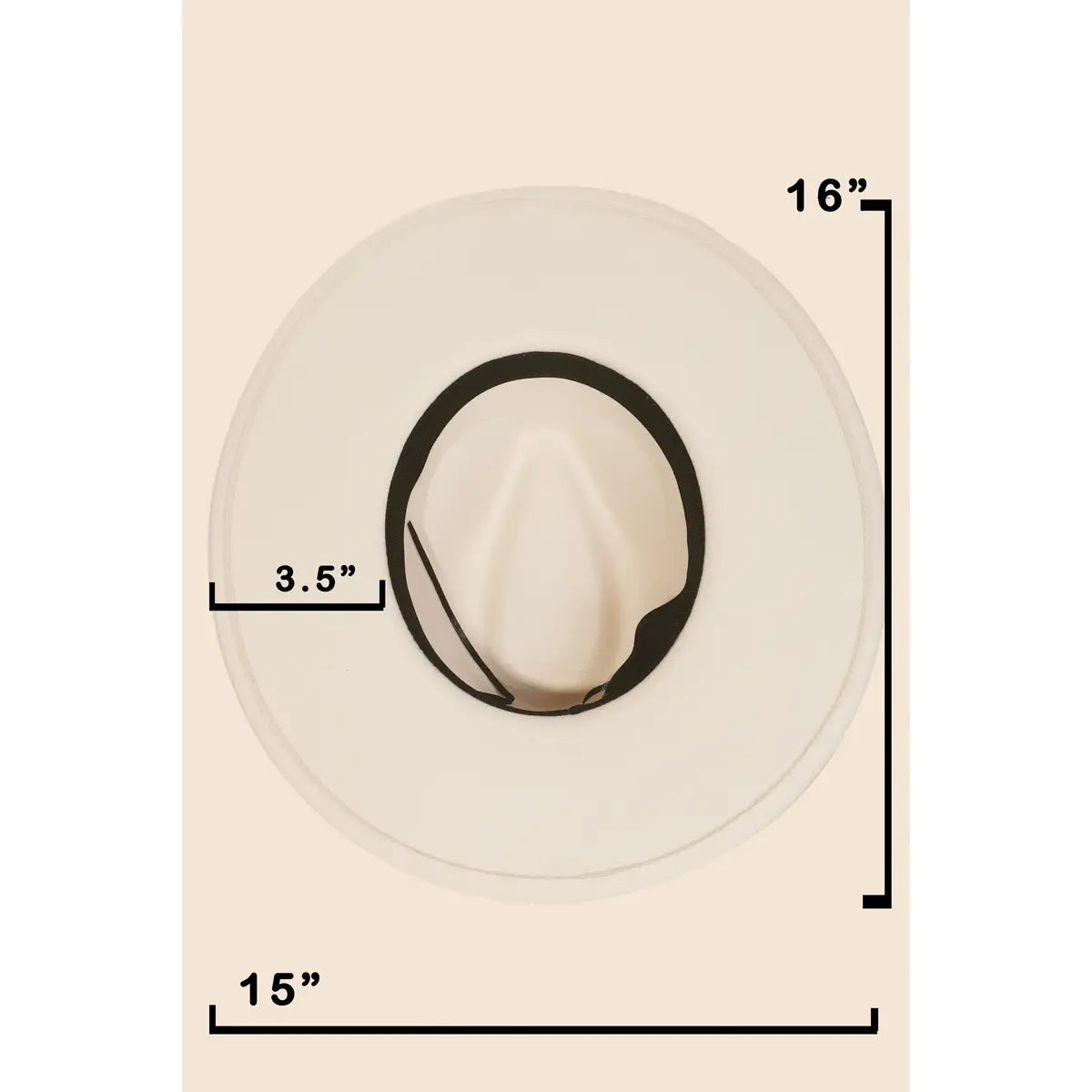 Leopard Strap Flat Brim Fedora Hat-Ivory