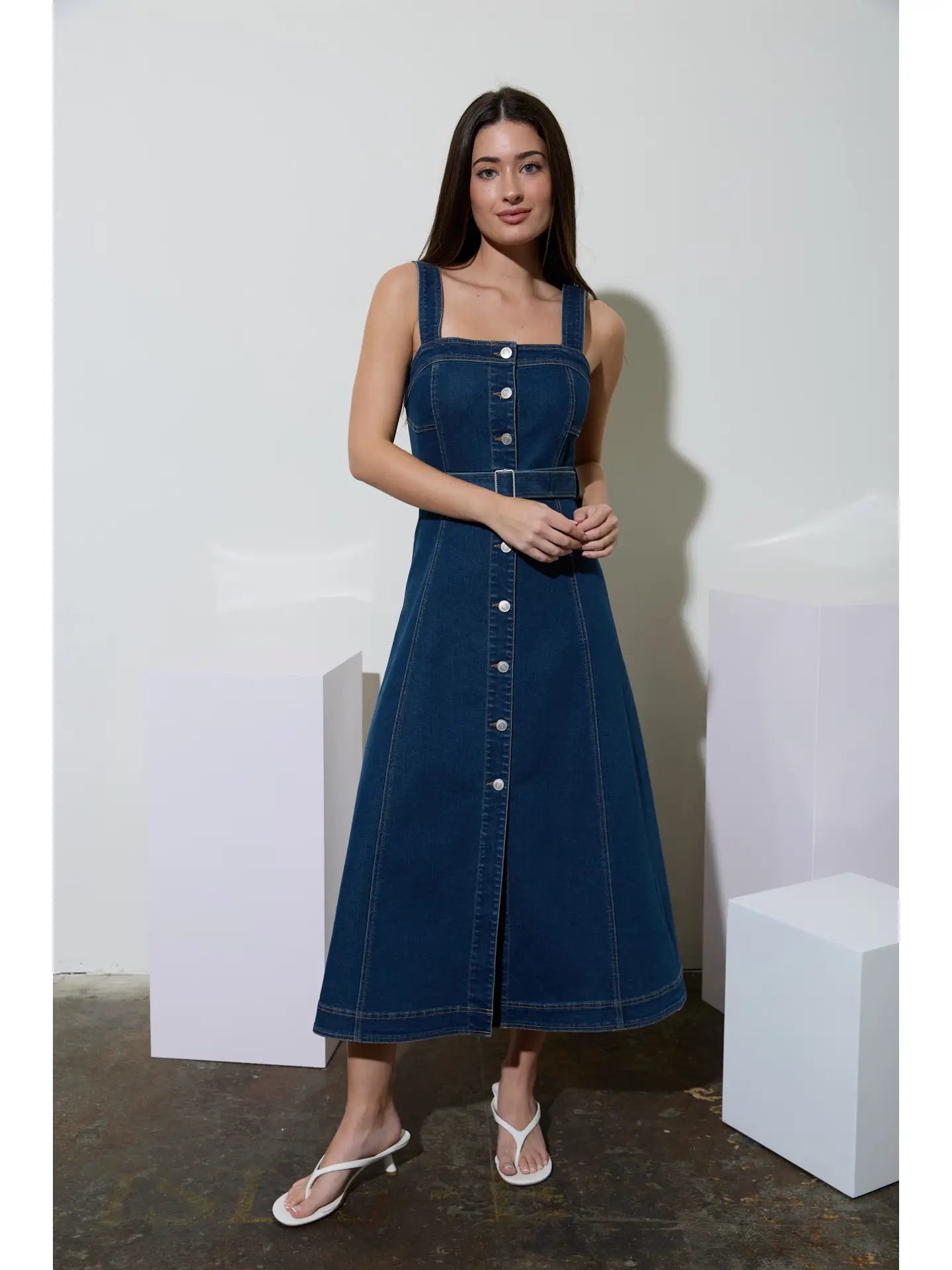 Button Down Denim Dress