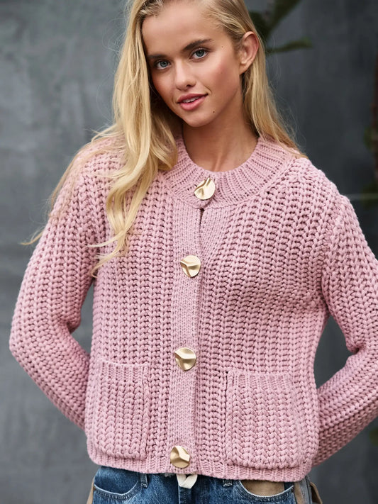 Pink Stone Cardigan