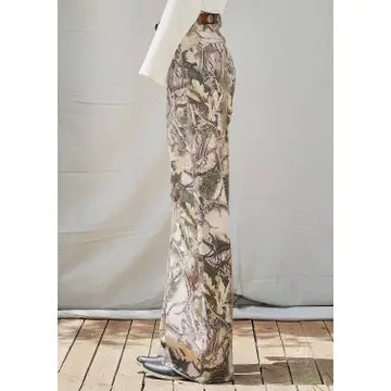 High-Rise Camo Print Wide Leg Jeans