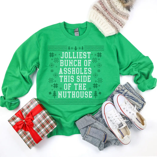 Jolliest Green Sweatshirt
