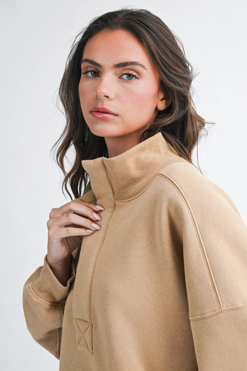Oat Oversized Pullover Sweatshirt