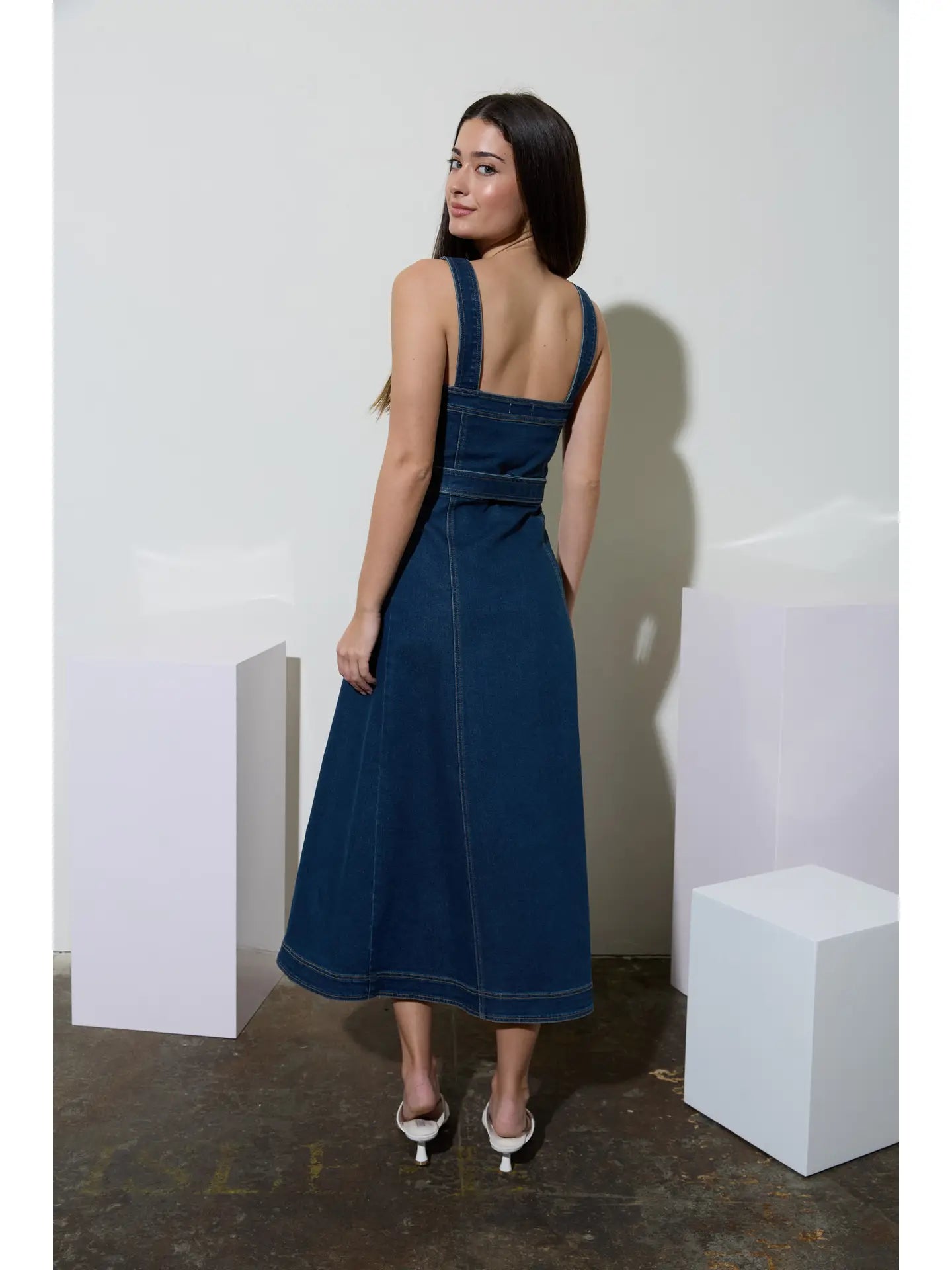 Button Down Denim Dress