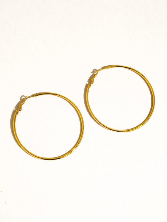 Eska Gold Thin Hoop Earring