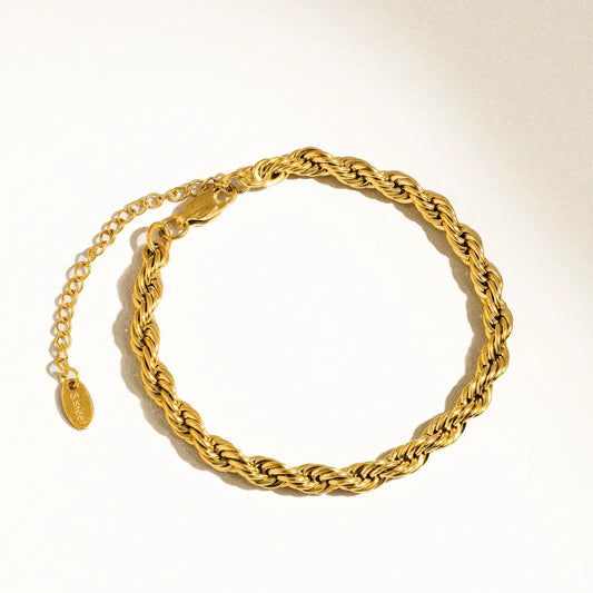 Sadie 18K Braided Stackable Bracelet