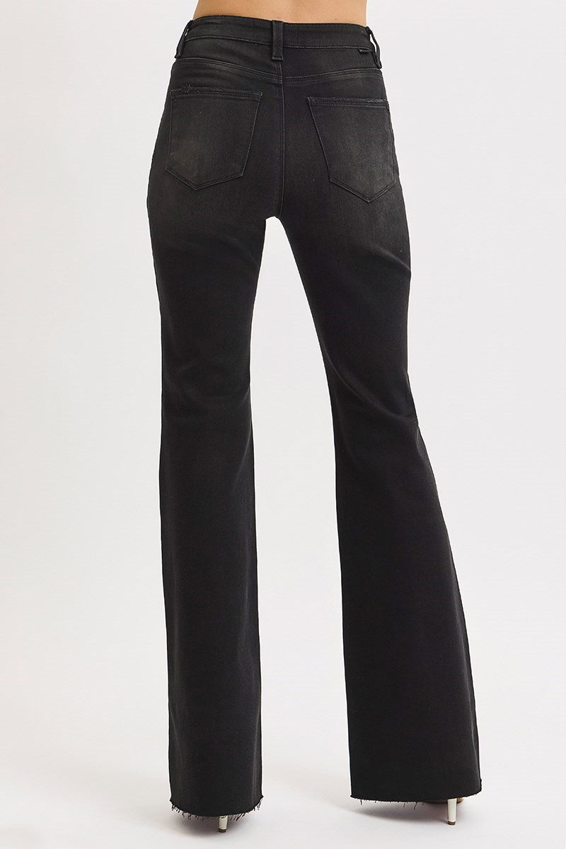 Risen Black Flare Jeans