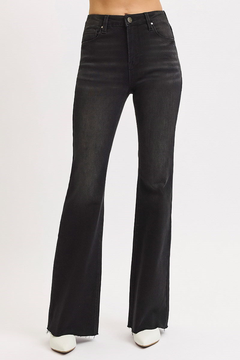 Risen Black Flare Jeans
