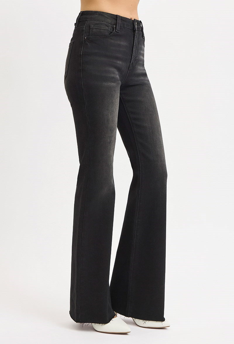 Risen Black Flare Jeans
