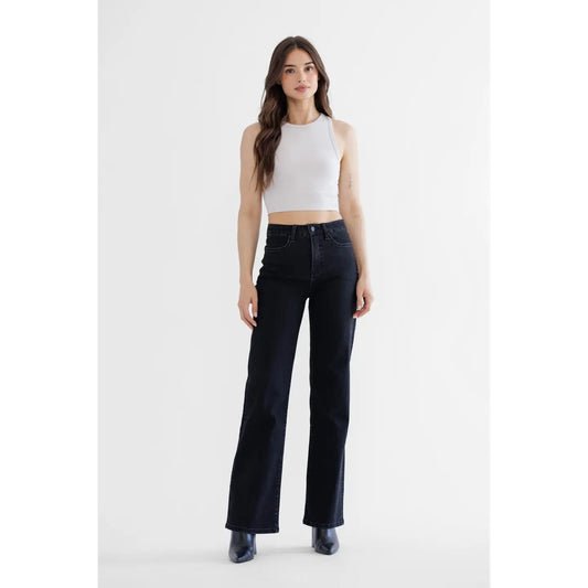 Mica Wide Leg Jean - Black