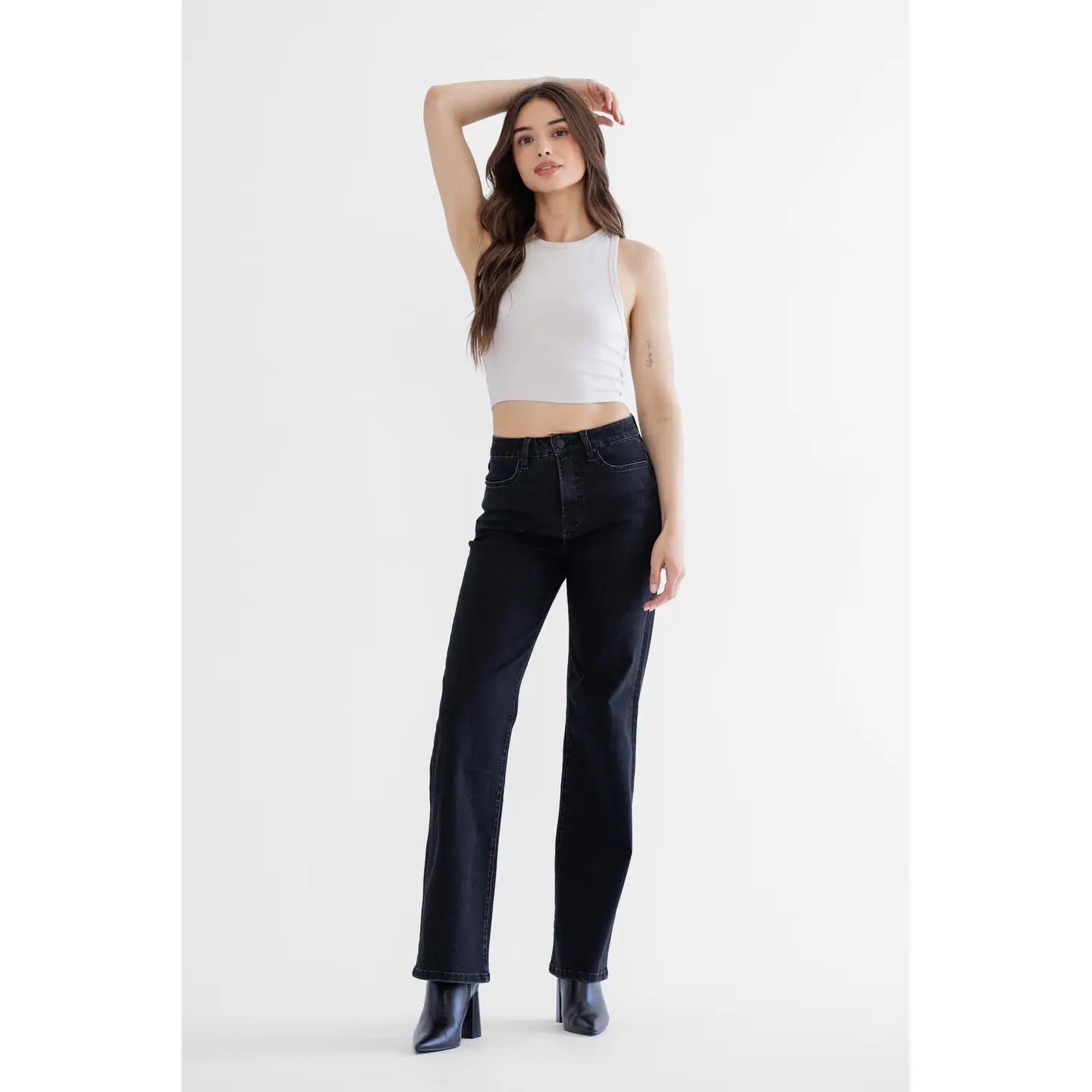 Mica Wide Leg Jean - Black