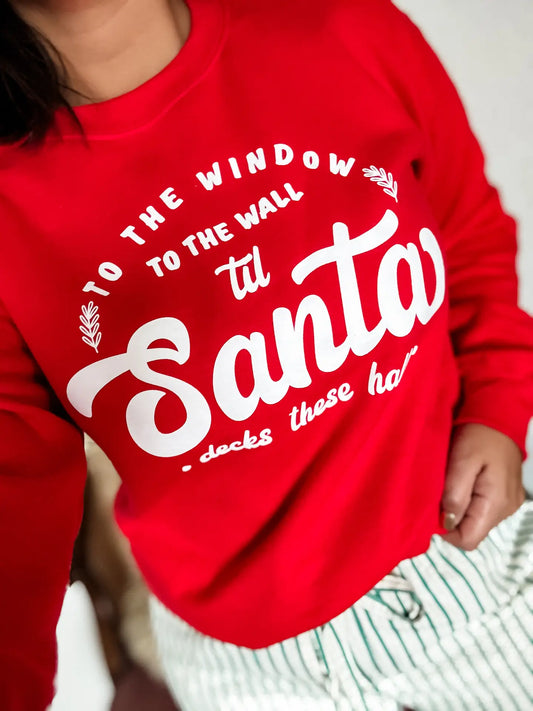Red Santa Halls Sweatshirt