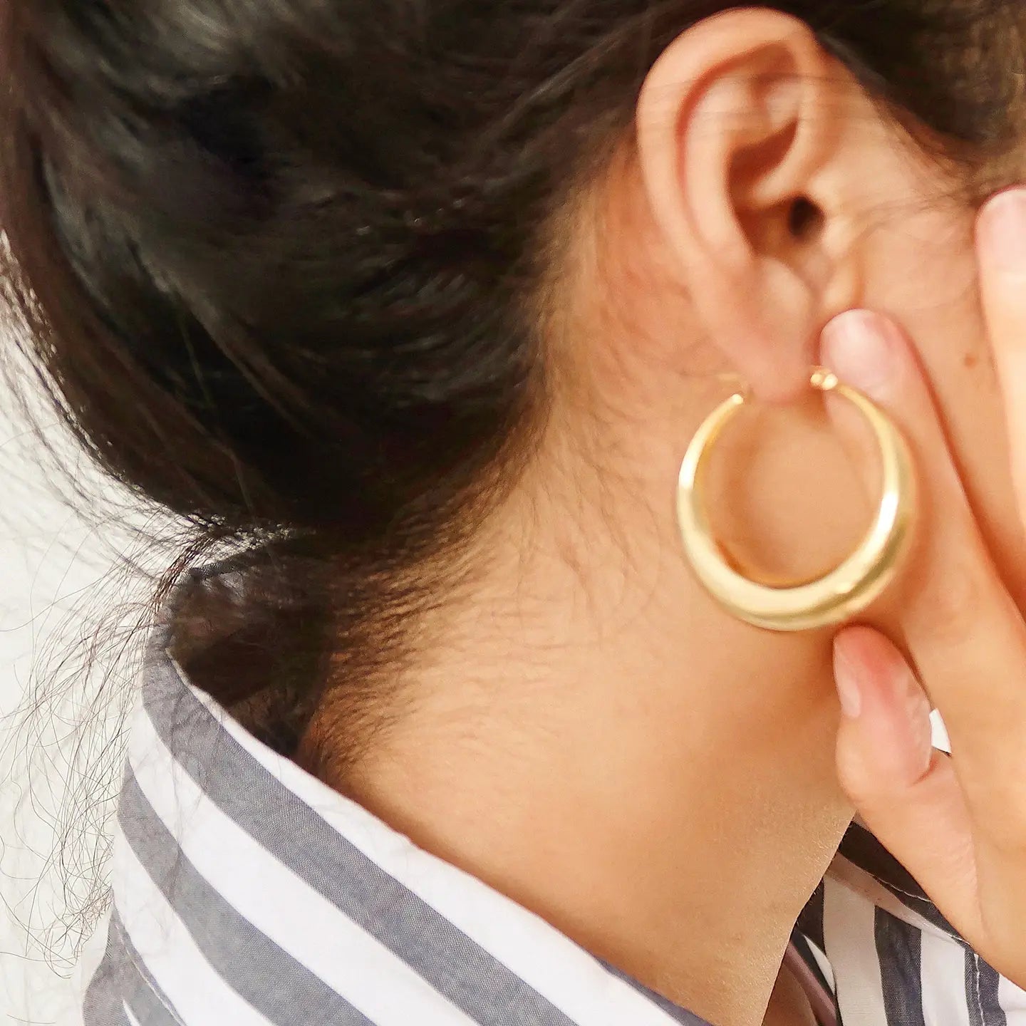 Galene Gold Hoop Earring