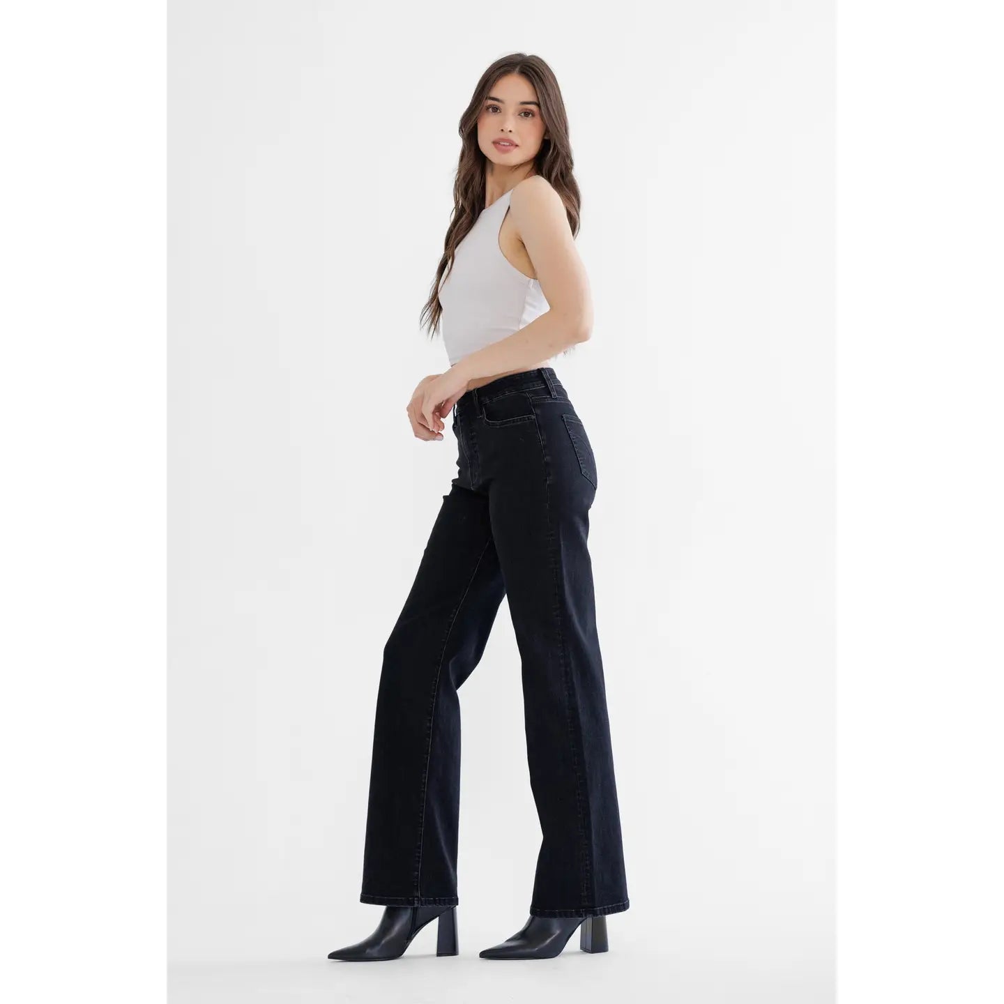 Mica Wide Leg Jean - Black