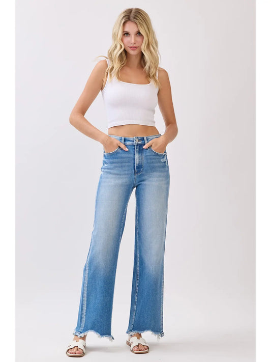 Petra High Rise Destroyed Hem Jeans